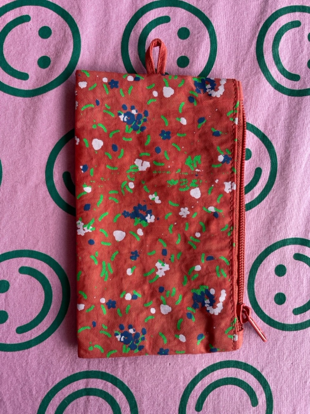 BAGGU small go pouch, calico floral, EUC